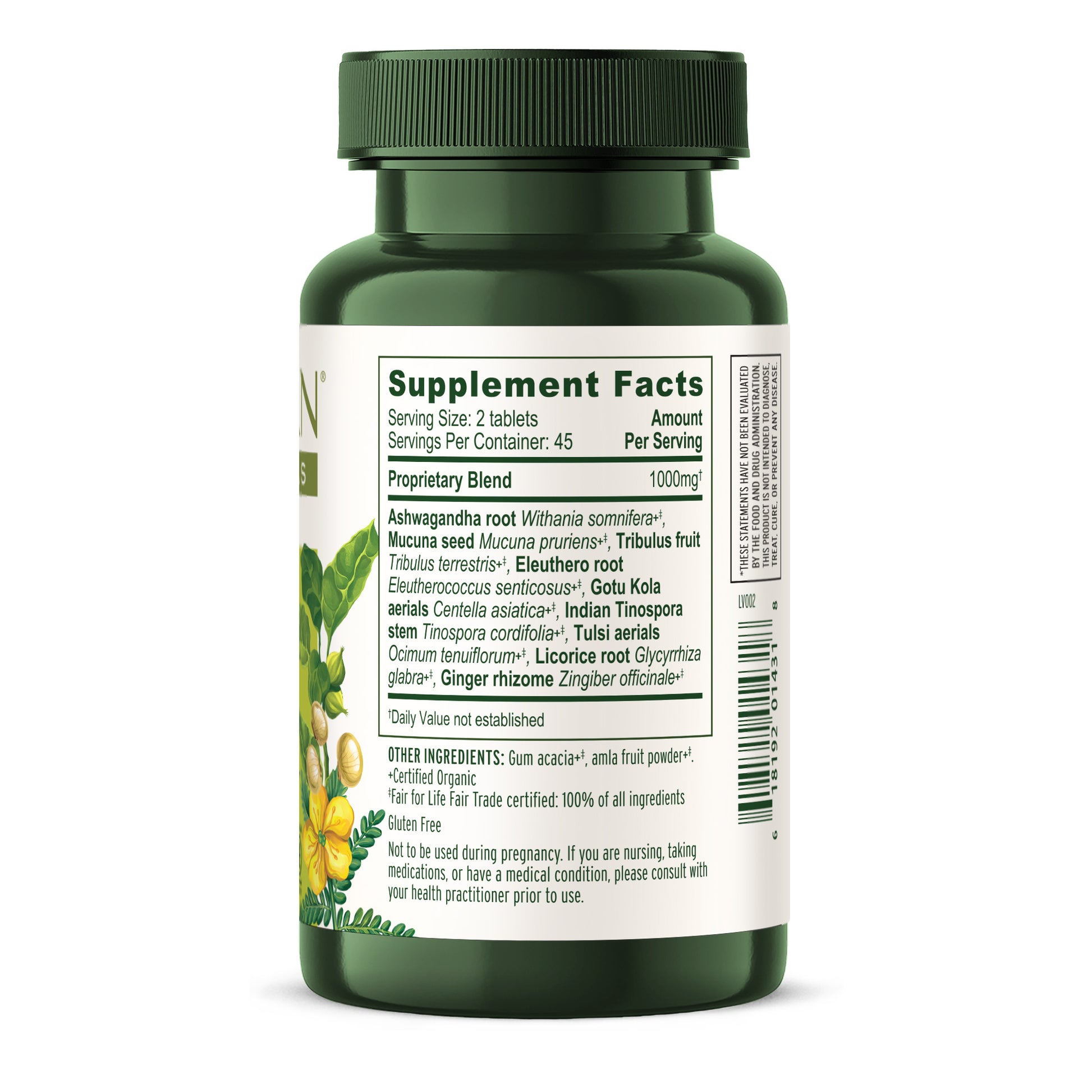Adrenal Nourish Tablets Supplement Facts