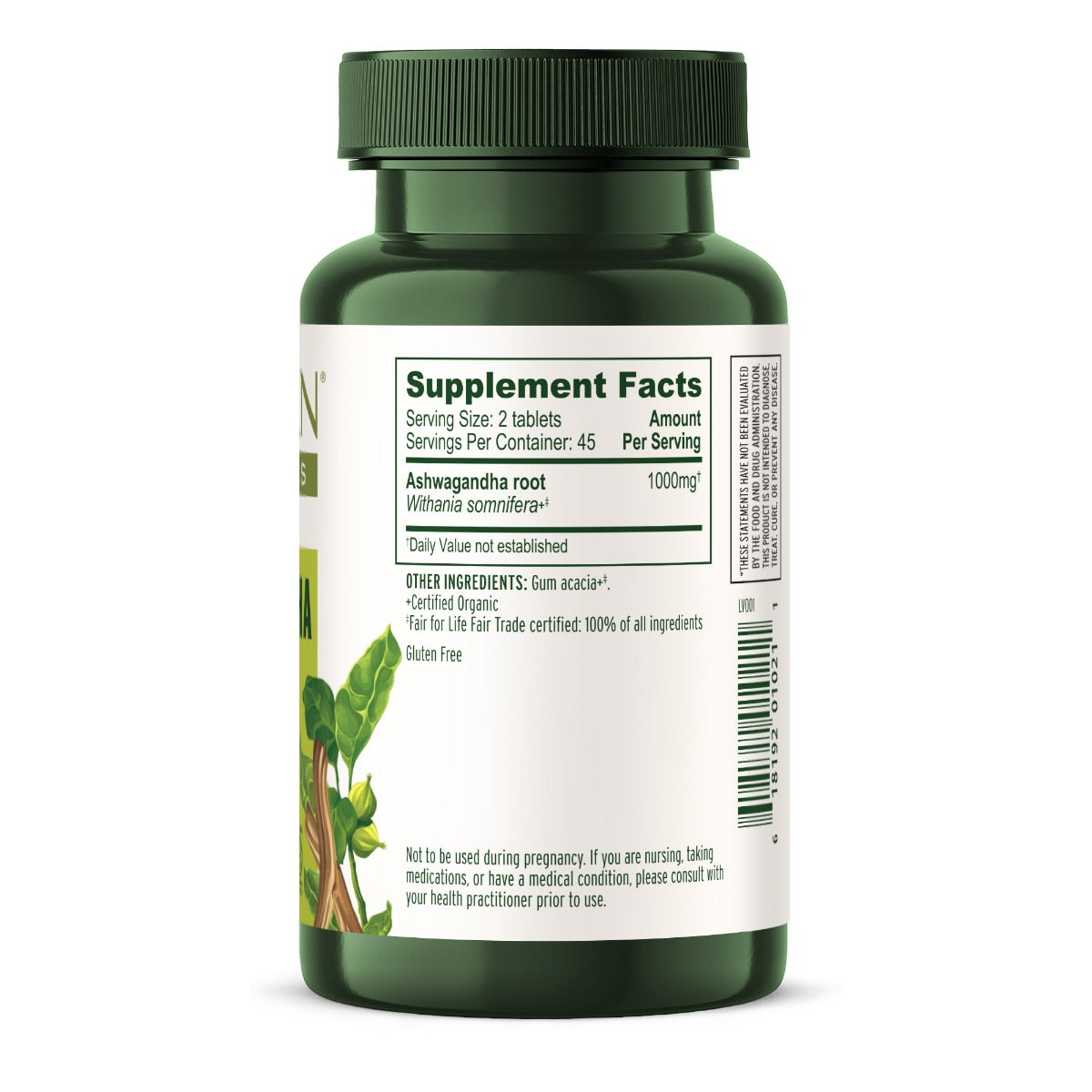 Ashwagandha tablets Supplement Facts