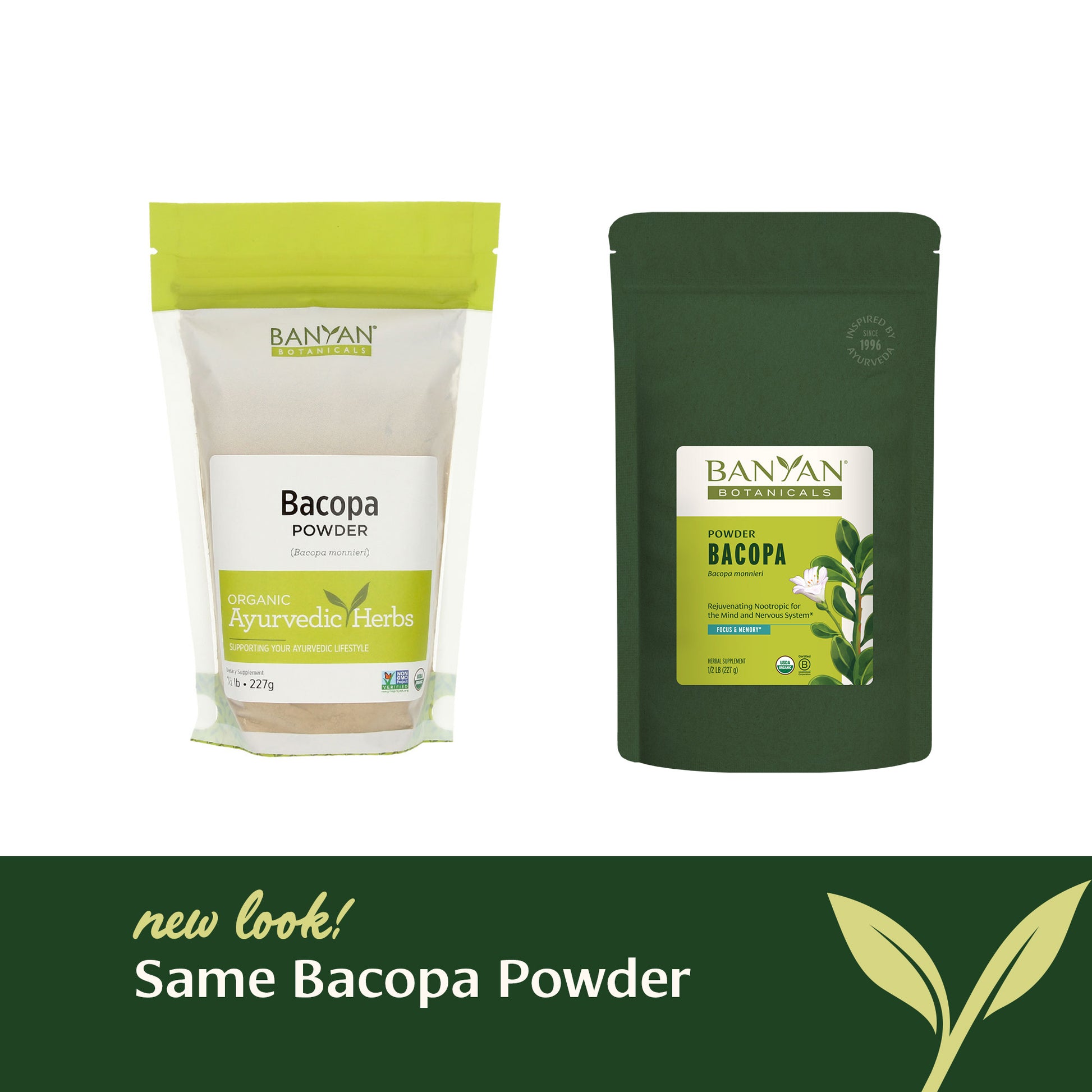 1/2 lb: New look, same Bacopa powder! 