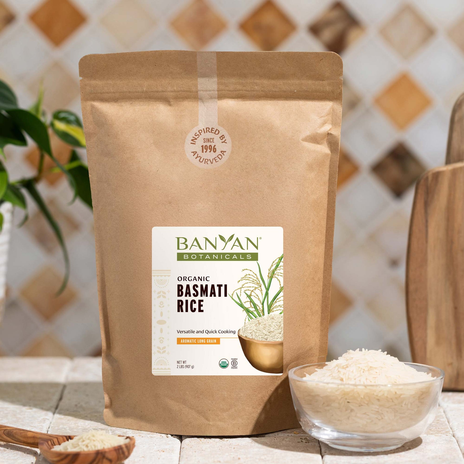 2 lb: Basmati Rice in bowl