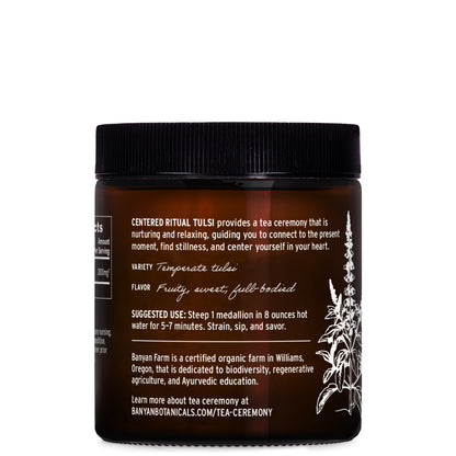 Centered Ritual Tulsi Label Details