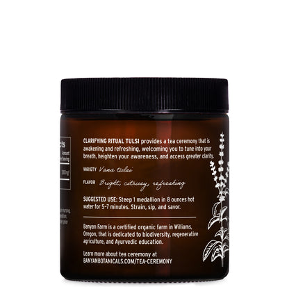 Clarifying Ritual Tulsi Label Details