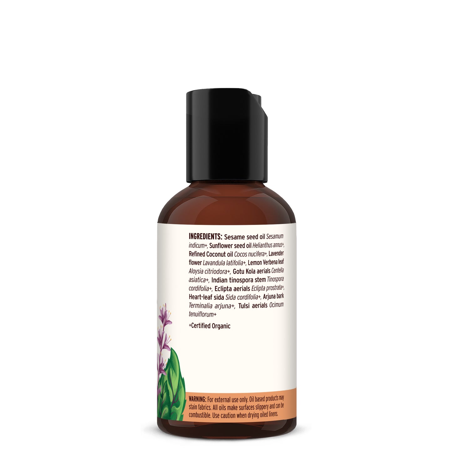 Travel | 2 fl oz: Daily Massage Oil ingredients label