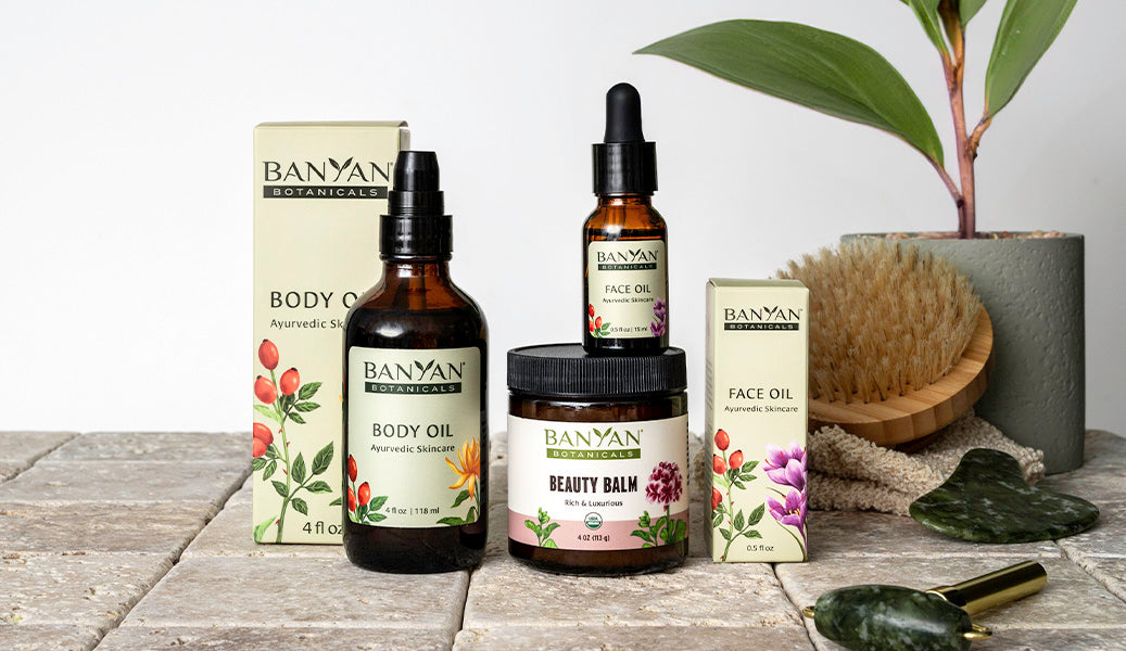 photo of beauty balm, face oil and body oil