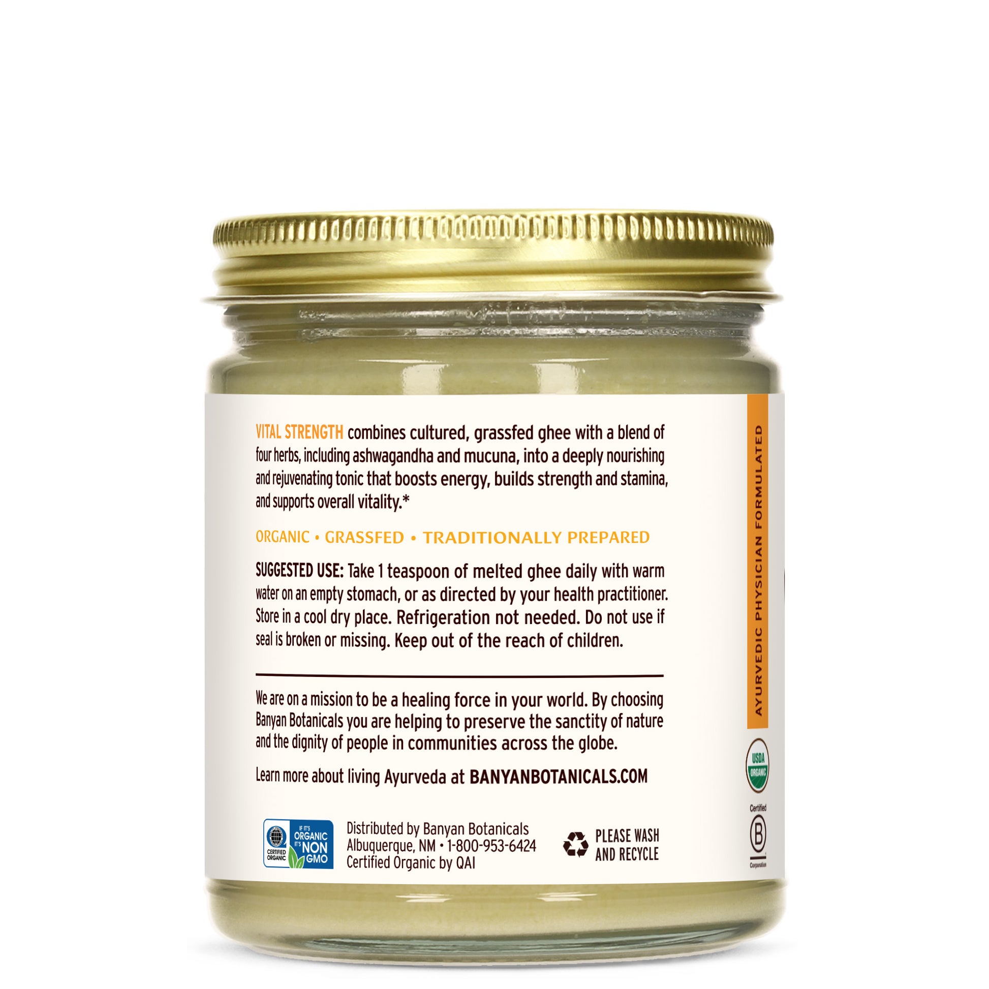 Vital Strength Ashwagandha Herbal Ghee Suggested Use